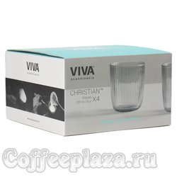 VIVA Cristian Стакан (комплект 4шт) 0,25 л (V79200) Прозрачный